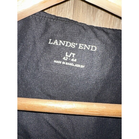 lands end windbreaker Black Men’s Size L - Picture 3 of 5